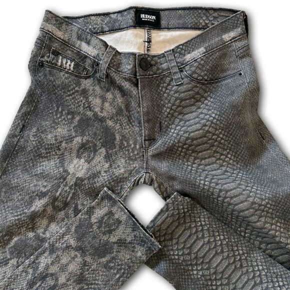 👖 Hudson Krista Skinny Jeans w/ Snakeskin Detail // Size 25 / EUC! - Picture 6 of 12